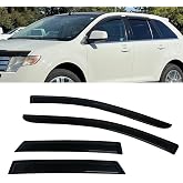 Smoke Tinted Window Visors Rain Sun Vent Guard Shade Deflector Compatible with Ford Edge 2007-2014
