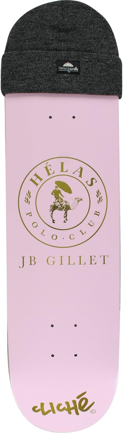 CLICHE GILLET HELAS SKATE DECK-8.0 MAGENTA W/BEANIE w/ MOB GRIP