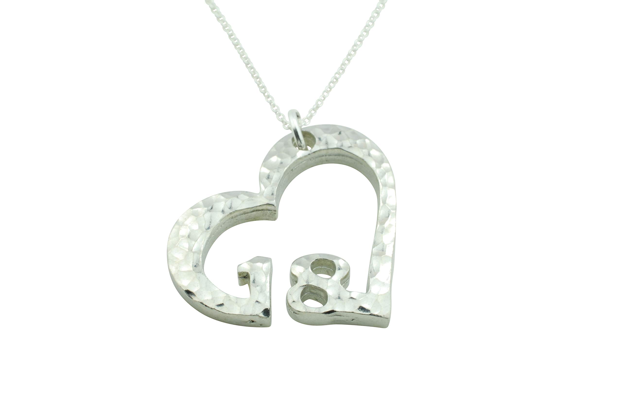 18th Anniversary Beaten Heart Pendant – 18 Year