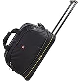 OIWAS Small Rolling Duffle Bag with Wheels, Travel 22 inch Carry On Luggage Unisex-Adult Short Term Trips Expandable 50L to 60L