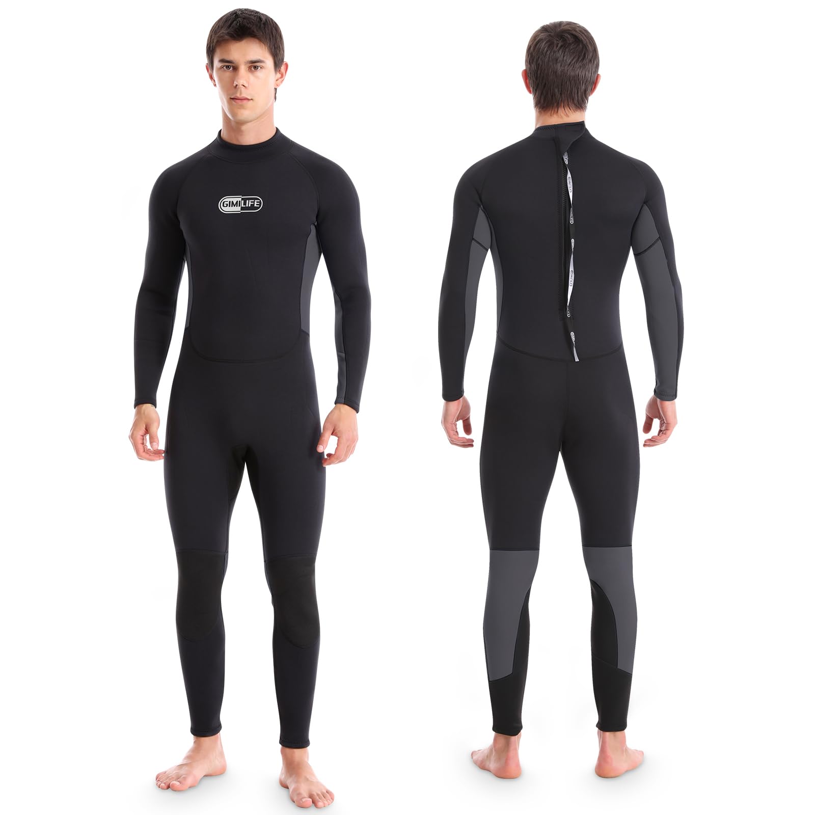 Wetsuit for Men, Mens Wetsuits Full Length Wetsuit, 3mm Neoprene Wet Suit Mens Wetsuit Wet Suits for Diving Snorkeling Swimming Surfing