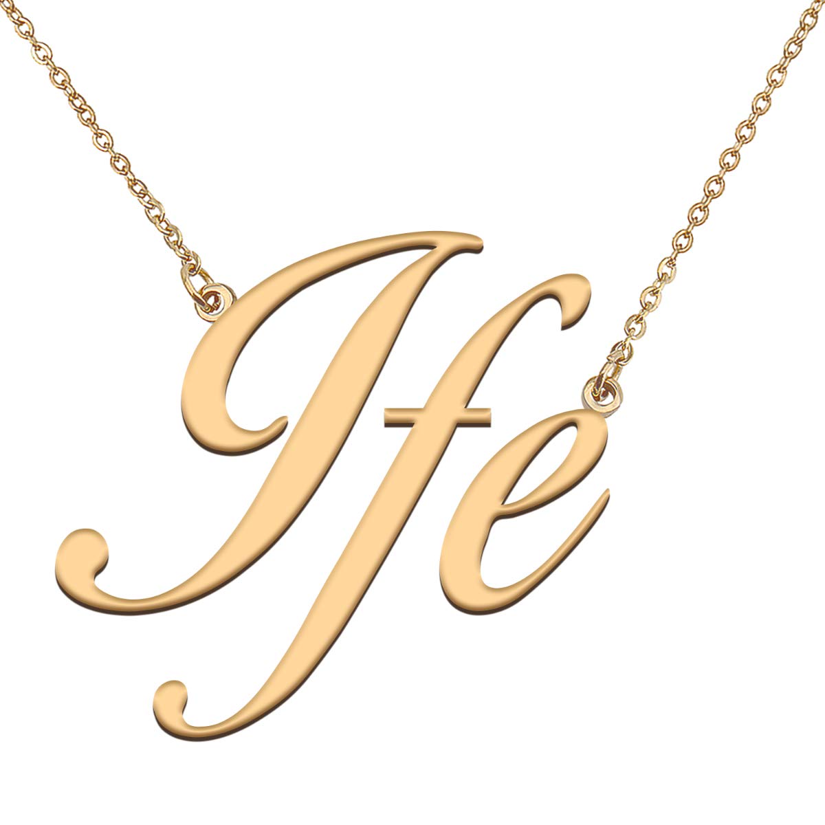 HUAN XUN Customized Custom Simple Any Name Necklace
