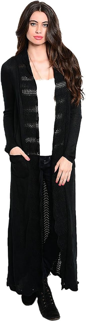 black tunic cardigan