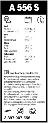Bosch Aerotwin A556S Front Wiper Blades 600/400 mm Right-Hand Drive UK view 3