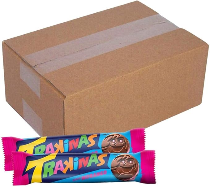 Biscoito Recheado Morango Trakinas 126g Distribuidora Caue