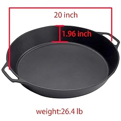 LI-GELISI Oversized Cast Iron Skillet