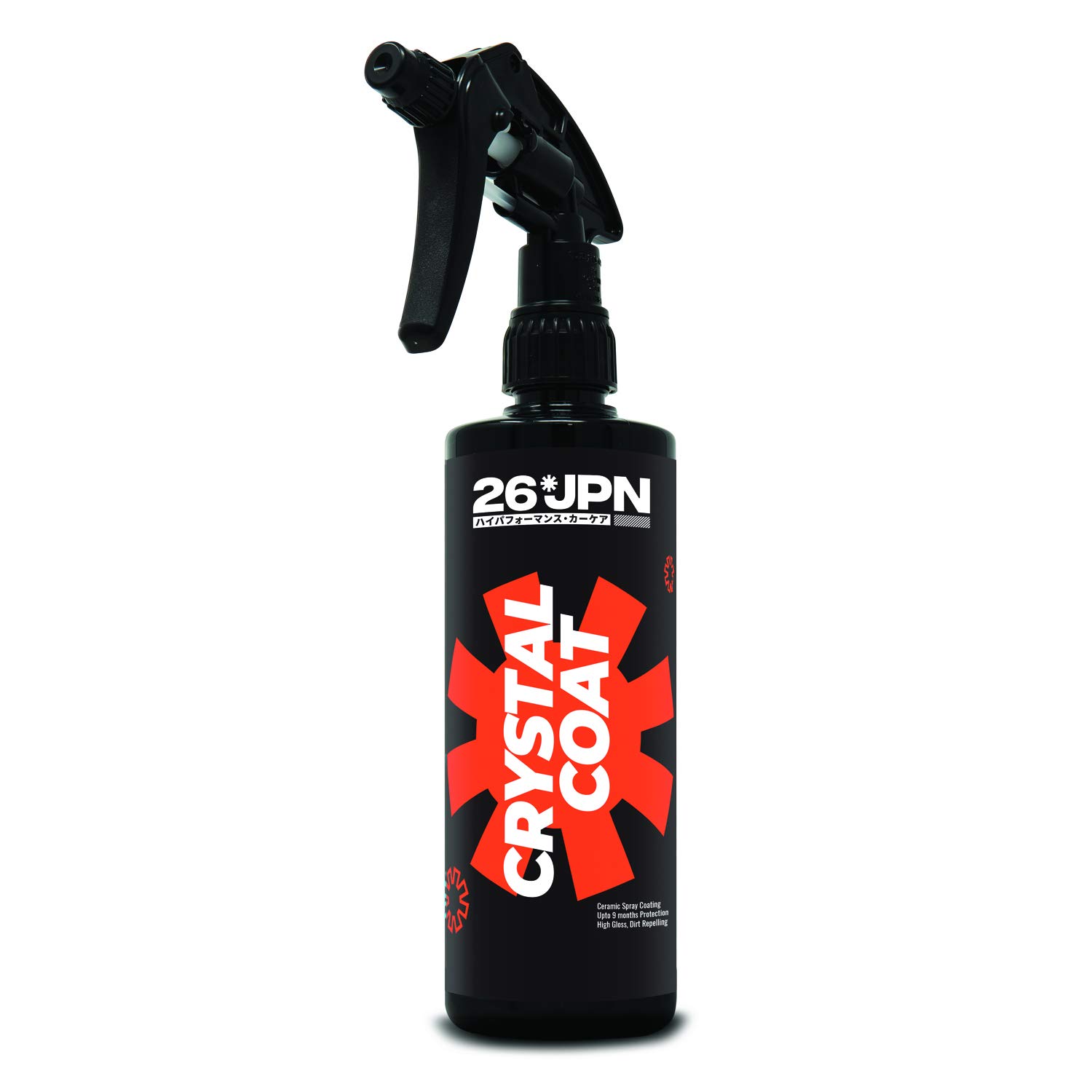 26JPN Crystal Coat - Ceramic Spray Coating, High Gloss, Dirt Repelling, Hydrophobic Paint Sealant, Repels Water and Dirt (500ml)