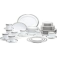 Noritake Austin Platinum 50-Piece Dinnerware Set, Service for 8