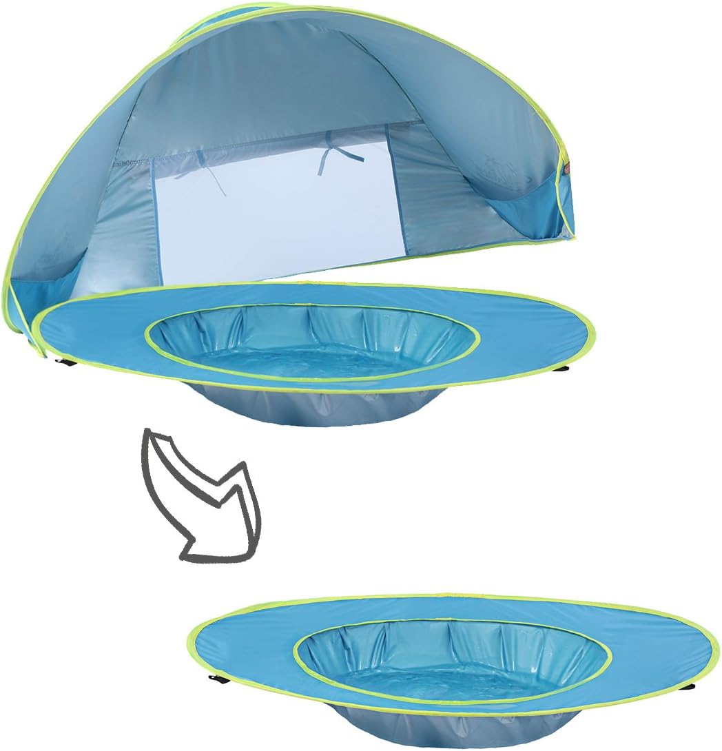 Monobeach Baby Beach Tent Pop Up Portable Shade Pool UV Protection Sun Shelter for Infant: Toys & Games