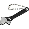 GENNEL 2.5 inch Mini Size Adjustable Wrench, 2.5" Black Tiny Spanner Nut Wrench Tool, Jaw Capacity 0~10mm