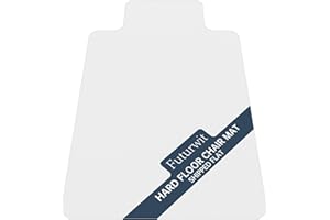 Futurwit Office Chair Mat for Hardwood Floor, Heavy Duty Floor Protector for Desk, Plastic Rolling Chair Mats, Clear Floor Mat Smooth Glide, No Divot, 30" x 48" with Lip