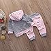 Baby Girl 2pcs Set Outfit Gray Hoodies+Cloud Print Pink Long Pants Suit (6-12months, Pink)