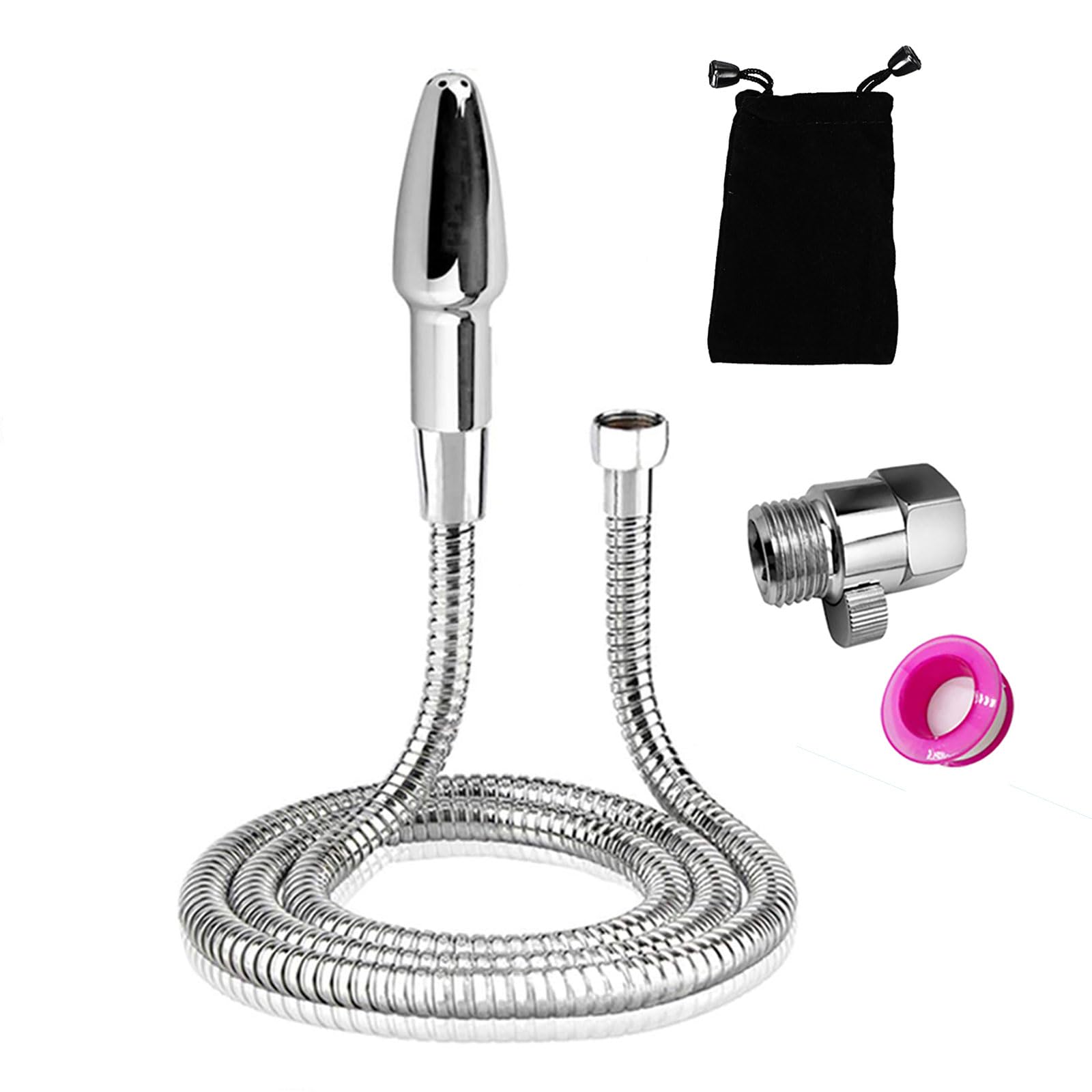 Aluminum Shower Set, Enema Shower with Cleaning System, Regulator and 150 cm Hose