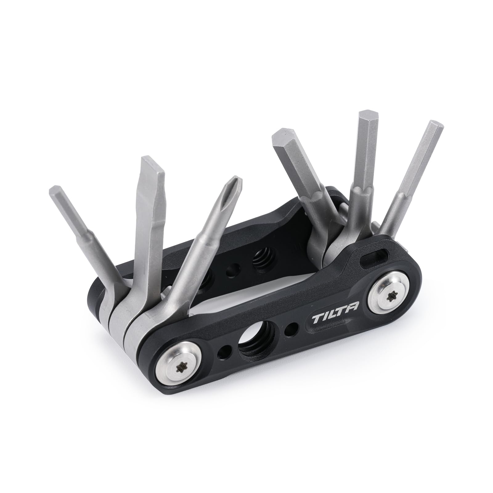 Tilta Multi-Functional Mini Tool Kit, 6 in 1 Folding Tool Set with 6 Specifications Wrenches, Camera Tool for Equipment Disassembly - Black TA-MMT-B