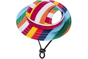 YIKEXIAOSHULIN Dog Baseball Cap Fashionable Dog Baseball Hat with Ear Holes Breathable Pet Visor Cap for Chihuahua Pomeranian Schnauzer Teddy Poodle