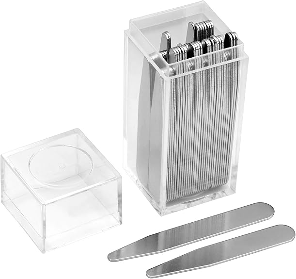 Jovivi 40pcs Set Metal Shirt Collar Stiffeners Stays 2 Sizes(2.2"2.5