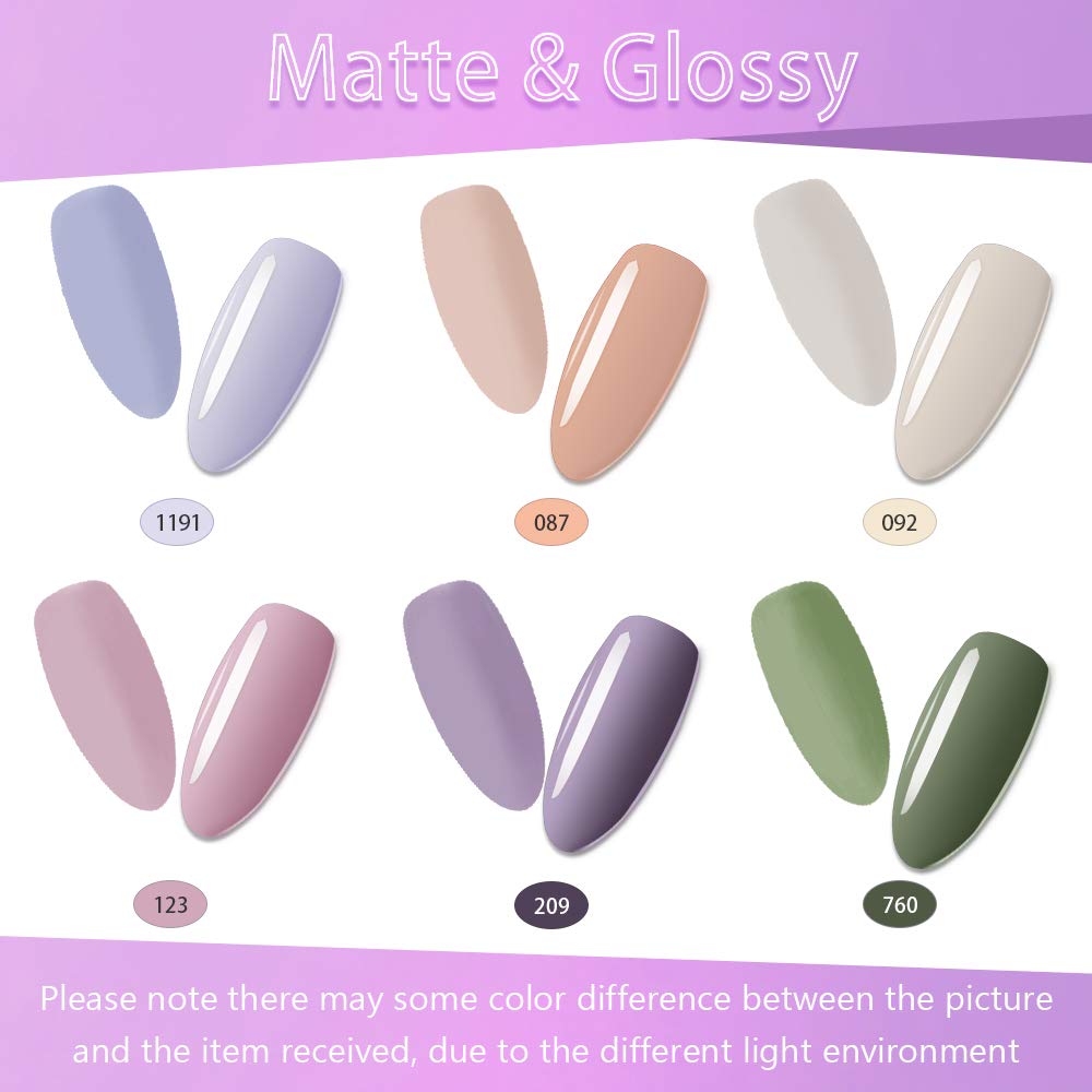 IXO Gel Nail Polish Starter Kit Classic Soak Off Gel Polish Set with 48W UV/LED Nail Lamp No Wipe Base and Glossy/Matte Top Coat Gel Polish Kit Salon Nail Art Designs Manicure Tools Essentials Kit : Beauty