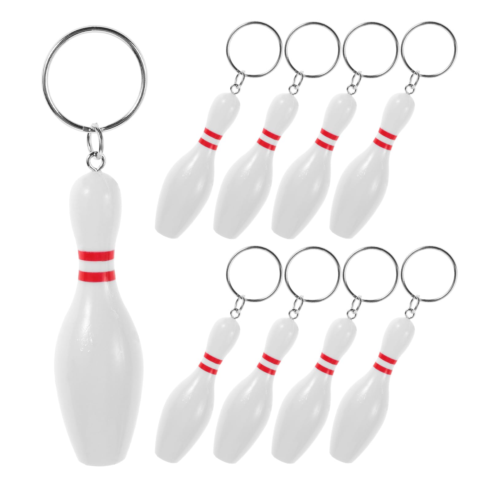 NUOBESTY 9pcs Bowling Keychain Charms Bowling Keyring Pendant for Key Bag Hanging Ornaments Party Favors