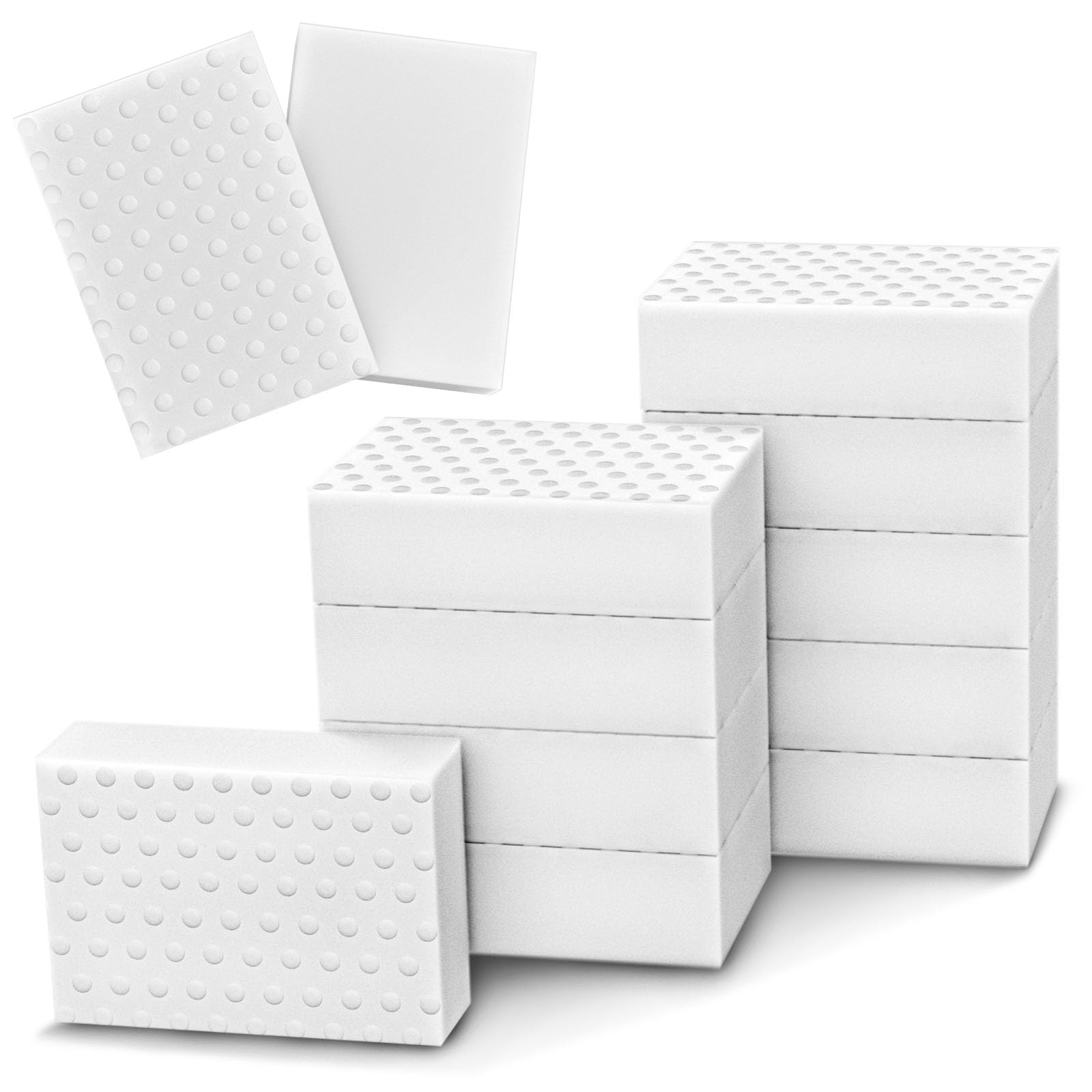 Photo 1 of 10 Pack Magic Sponge Eraser 3X Thick and Long Lasting Melamine Cleaning Sponges in Bulk - Multi Surface Scrubber Foam Cleaning Pads - Bathtub, Floor, Baseboard, Bathroom, Wall Cleaner ?3.9*2.5*1.1in?