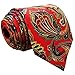 Shlax & Wing Men's Acceossories Necktie Printed Ties Red Paisley Silk Brand New