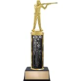 Crown Awards Customizable 11.25" Trap Male Shooting Black Star Trophy Award, Engrave Now