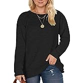 DOLNINE Women's-Plus-Size-Sweatshirts Long Sleeve Tops Crewneck Shirts Casual Tunics XL-4XL
