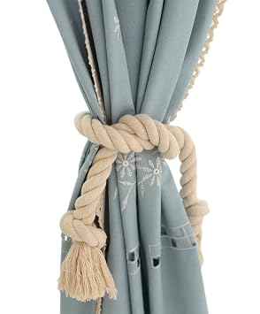 Doitsa 1 Paar Vorhang Schnalle Baumwoll Kordel Raffhalter Holdback