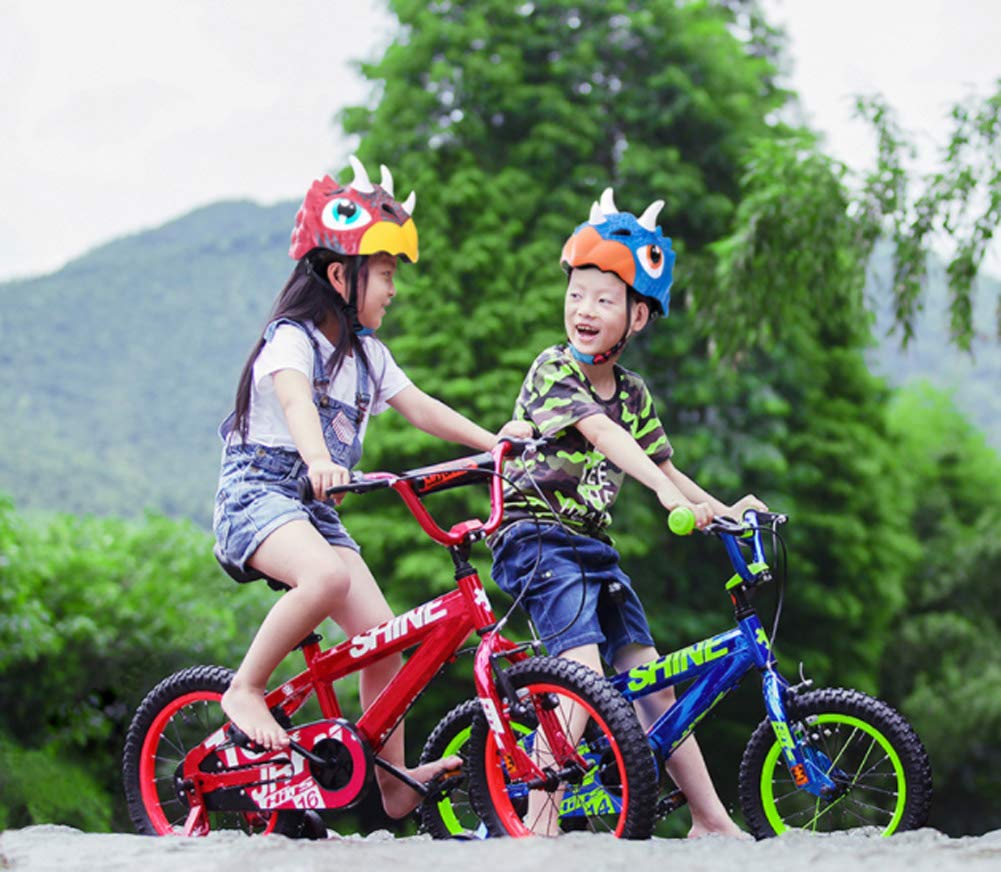 Jff Personaje 3d Para Ninos Y Ninos Bicicleta Casco Patinaje Dibujos Animados Medio Casco Bicicleta Red Lookool Ro