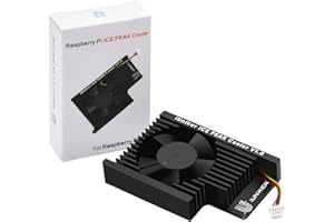 iUniker Ultra-Quiet Active Cooler for Raspberry Pi 5, ICE Peak Cooler for Raspberry Pi 5, Aluminum Heatsink and 3510 Cooling 