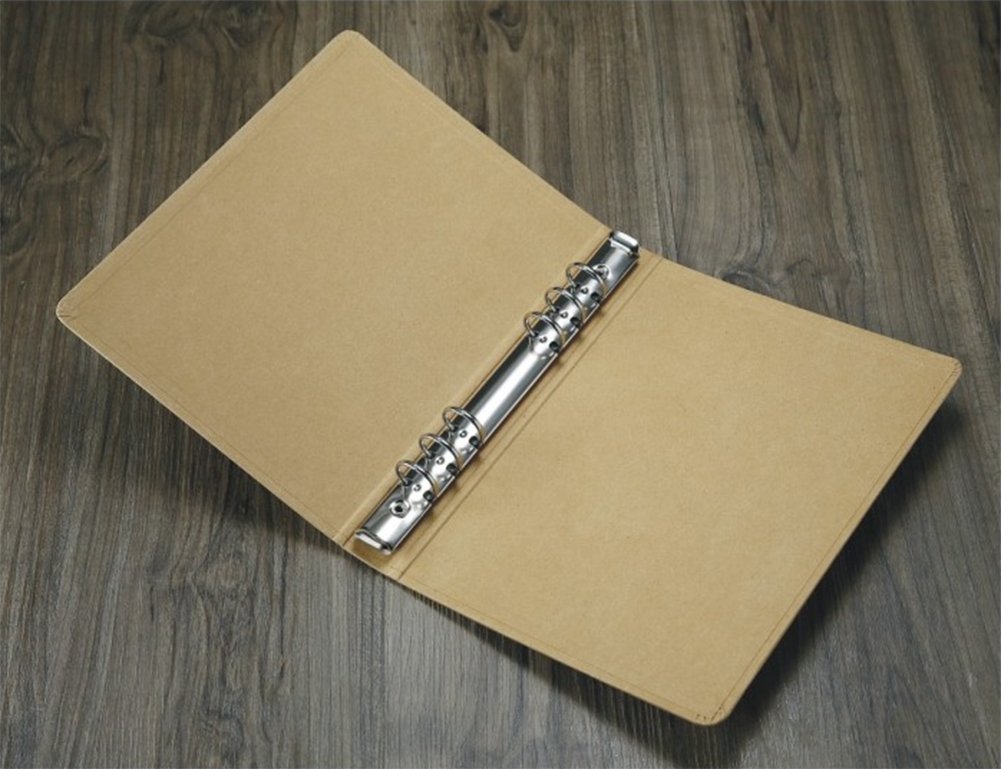 ZICOTO - Set Di 2 Raccoltori Ad Anelli A5 Con 6 Anelli, Design Floreale In Lamina Oro, Con Tasca Posteriore