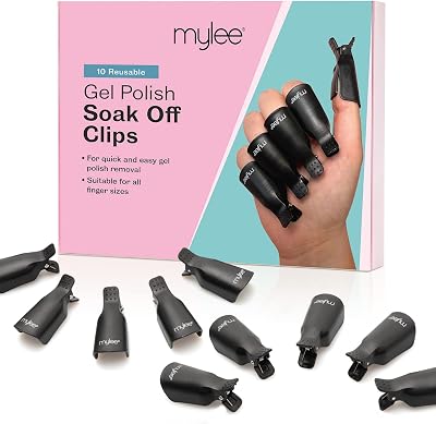 MYLEE 10 Pcs Soak Off Nail Clips Set Gel Polish Remover Plastic Reusable