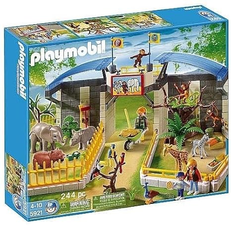 PLAYMOBIL 5921 - Besuch im Tierpark - Zoo-Set mit viel Zubehör