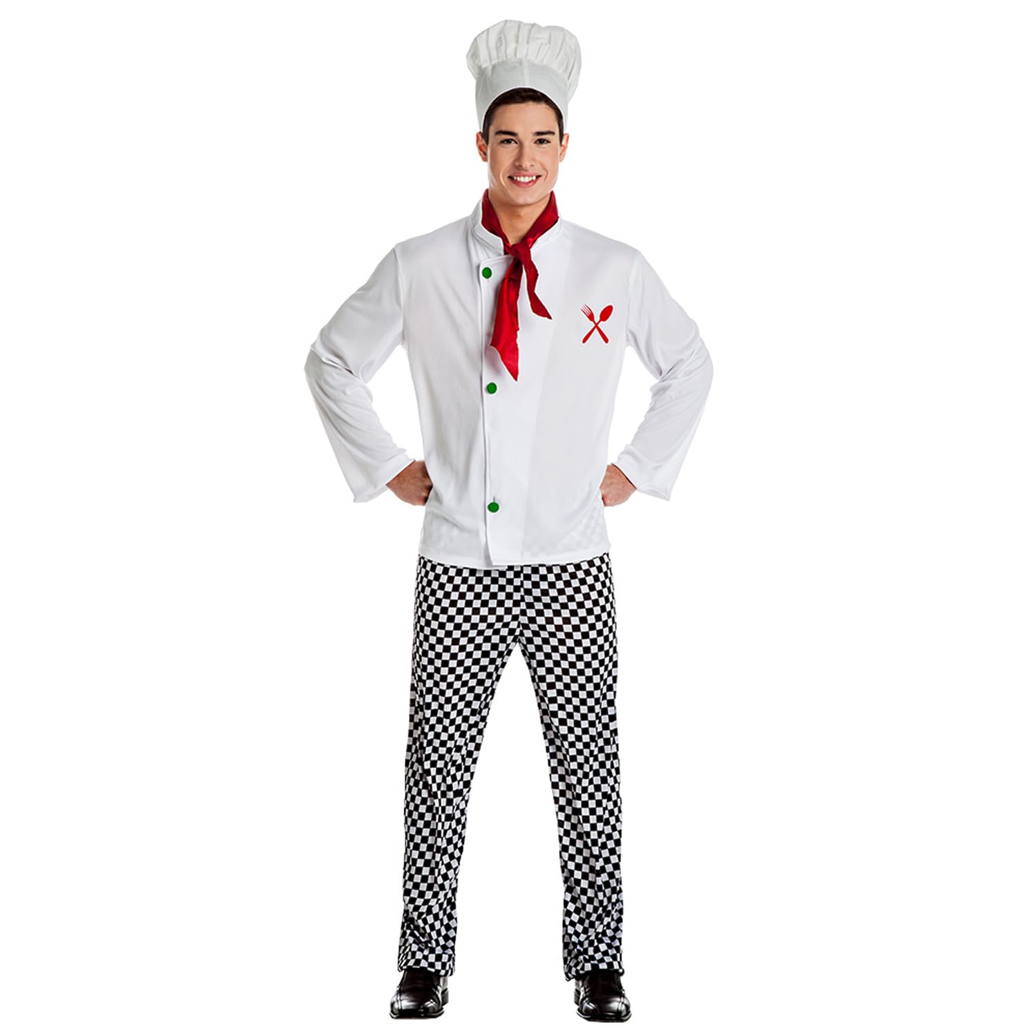 Boland - Chef Costume for Adults 4-Piece Fancy Dress Costume Set for Carnival and Theme Party