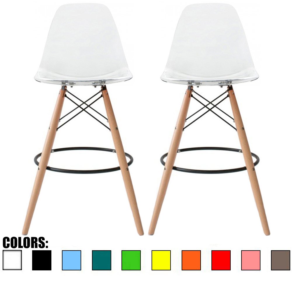 Best Acrylic Kitchen Counter Chairs Set Of Two