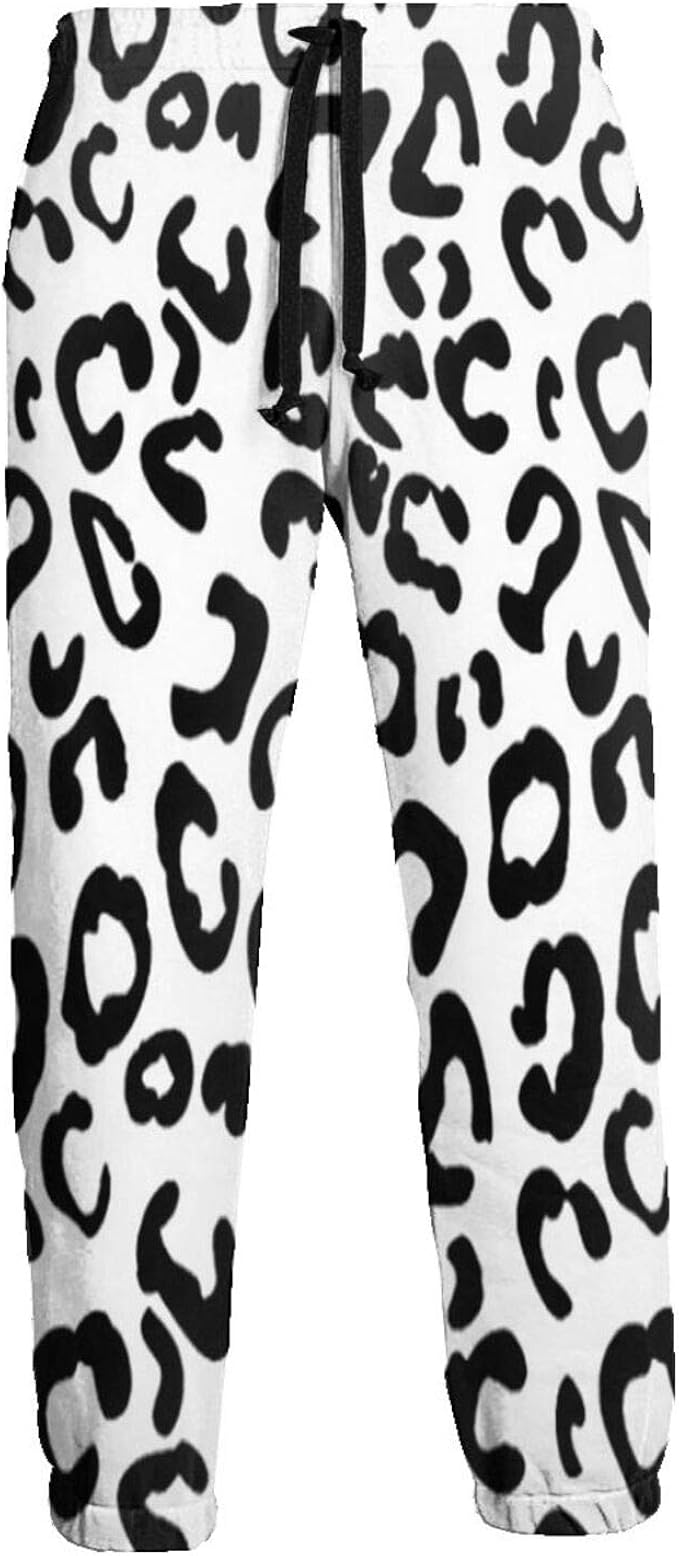 Olverz Cow Print Men's Jogger Pants Breathable Gym Pants Soft Athletic