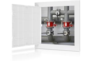 BEVTEE Access Panel for Drywall, 12x12 inch, Wall Access Panel, Plumbing Wall Access Doors for Drywall, Ceiling, Wiring, Cables, Reinforced Hinged, White