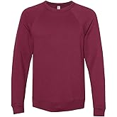 Bella Canvas Unisex Adult Fleece Raglan Sweatshirt (M) (Maroon)