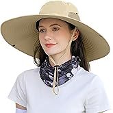 Peicees Women Wide Brim Sun Hat UPF50+ Waterproof Sun Hats for Fishing Hiking Camping Gardening