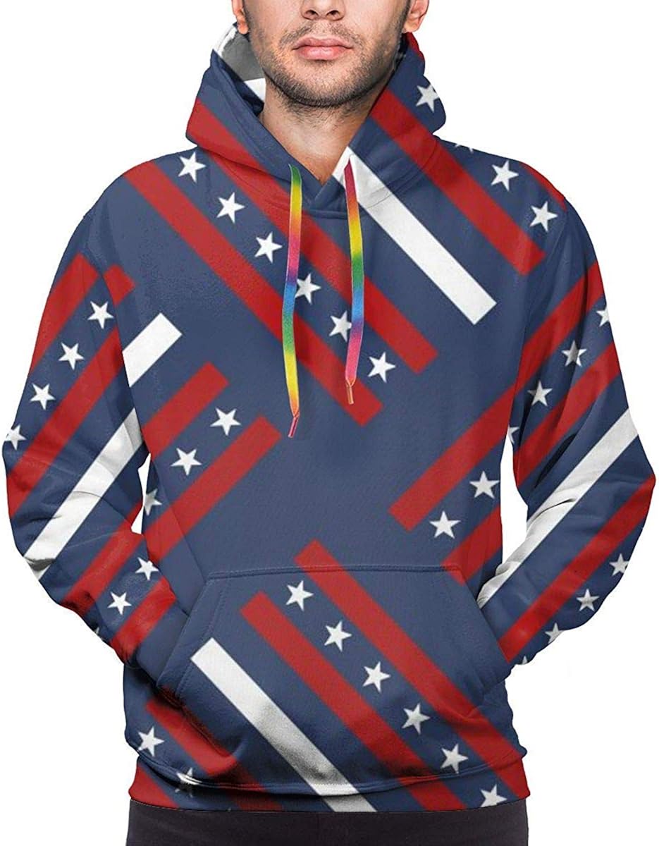 blue hoodie with white stars