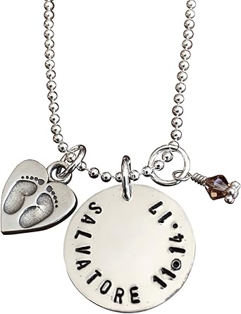 new mom necklaces baby's name