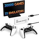 Retro Gaming Console Plug &amp; Play Game Console for TV, 20001 Games-White, 4K HD HDMI Video Console, Dual 2.4G Wireless Controllers, Emulator Stick to Upgrade Nostalgia