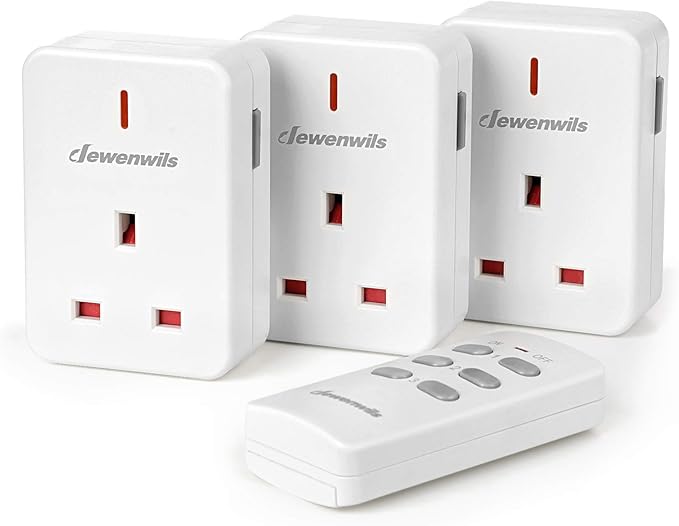 DEWENWILS Remote Control Plug Socket, 13A/3120W Heavy Duty Wireless