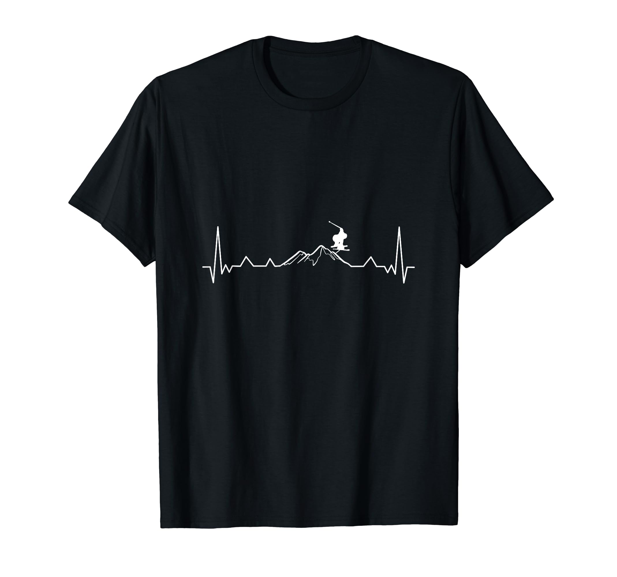 Skiing Heartbeat Skier Ski Goggles Winter Sport Accessories T-Shirt
