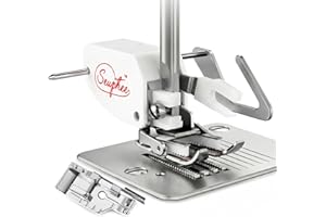 Open Toe Walking Foot with Guide – Compatible with Brother Sewing Machine, 7mm Low Shank Attachment, Bonus 1/4 Inch Quilting 