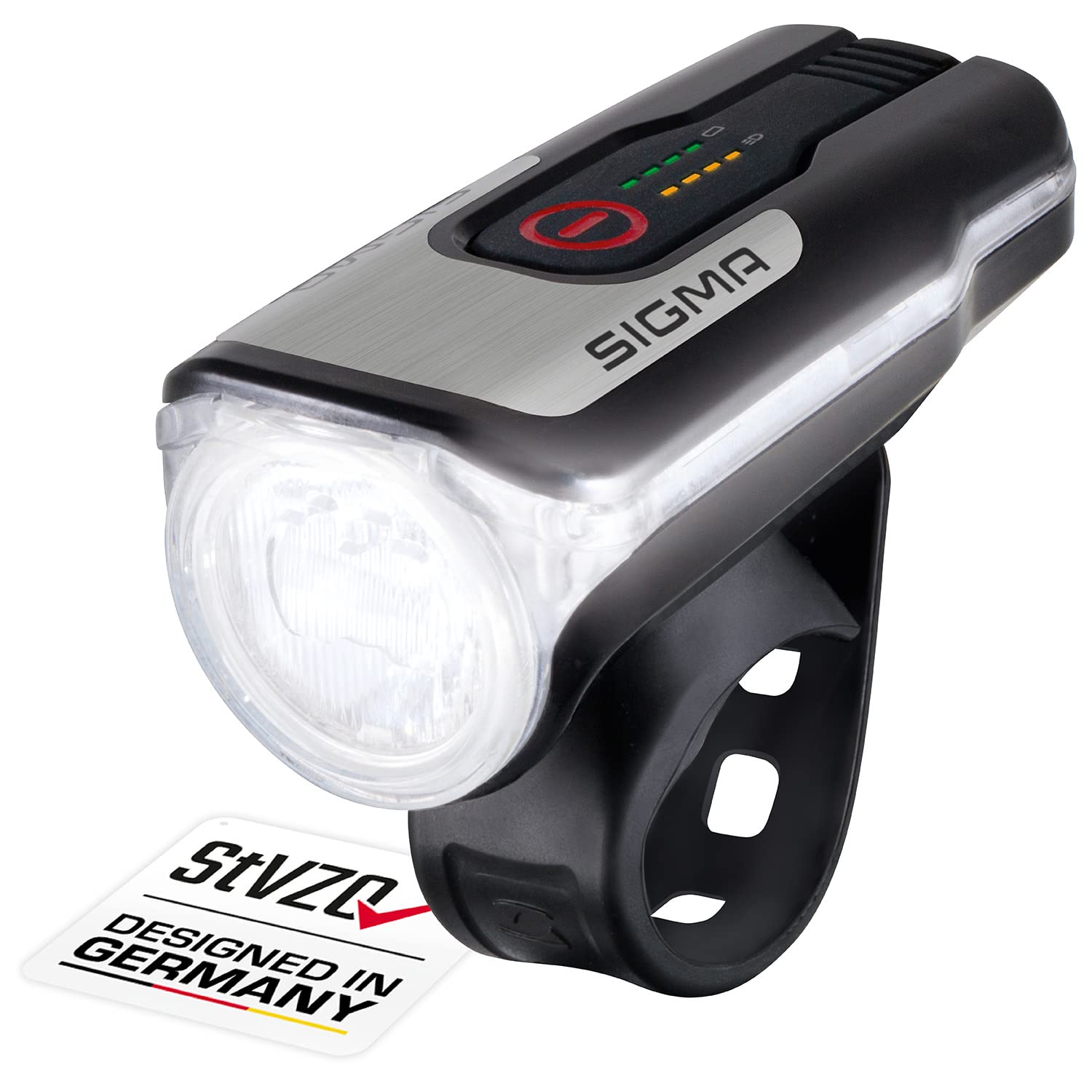 Sigma Aura 80 Phare Led De Vélo, 80 Lux, Agréé Par Le Code De La Route Allemand, Feu Avant Alimenté Par Pile