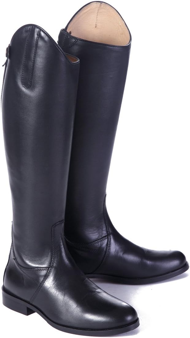 Shires Norfolk Long Black Leather Boots: Medium: Adults 6