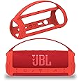 Silicone Cover Case for JBL Flip 6 Portable Bluetooth Speaker, Protective Carrying Holder for JBL Flip 6 Speaker Accessories (Red Case)