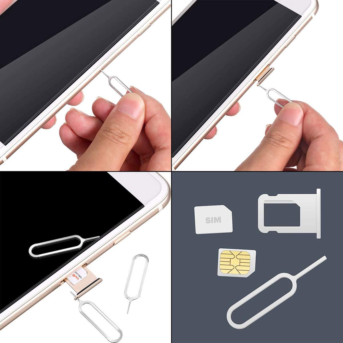 AYWFEY 16Pcs SIM Card Removal Openning Tool Tray Eject Pins Needle Opener Ejector Compatible with iPhone 16/15/14/13 Pro Max Mini,Galaxy S24/23/22 Series,Huawei Mate70/P70/Nova12 Series,All Smartphone - Image 5