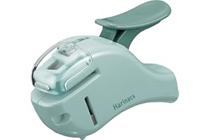 Kokuyo Stapleless Stapler, Harinacs Handheld Staple-Free, Up to 5 Sheets No Staple Binding, Portable Holeless Compact Alpha, Green Blue, Japan Import (SLN-MSH305GB)