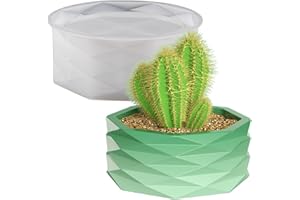 NINEXY Origami Striped Concrete Flower Pot Silicone Mold Succulent Striped Planter Vase Cement Clay Mold Plaster Epoxy Jewelry Storage Box Mould